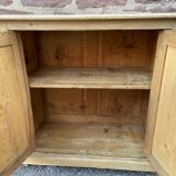 Petit meuble alsacien rustique vers 1900 sapin peint buffet meuble métier art populaire enfilade