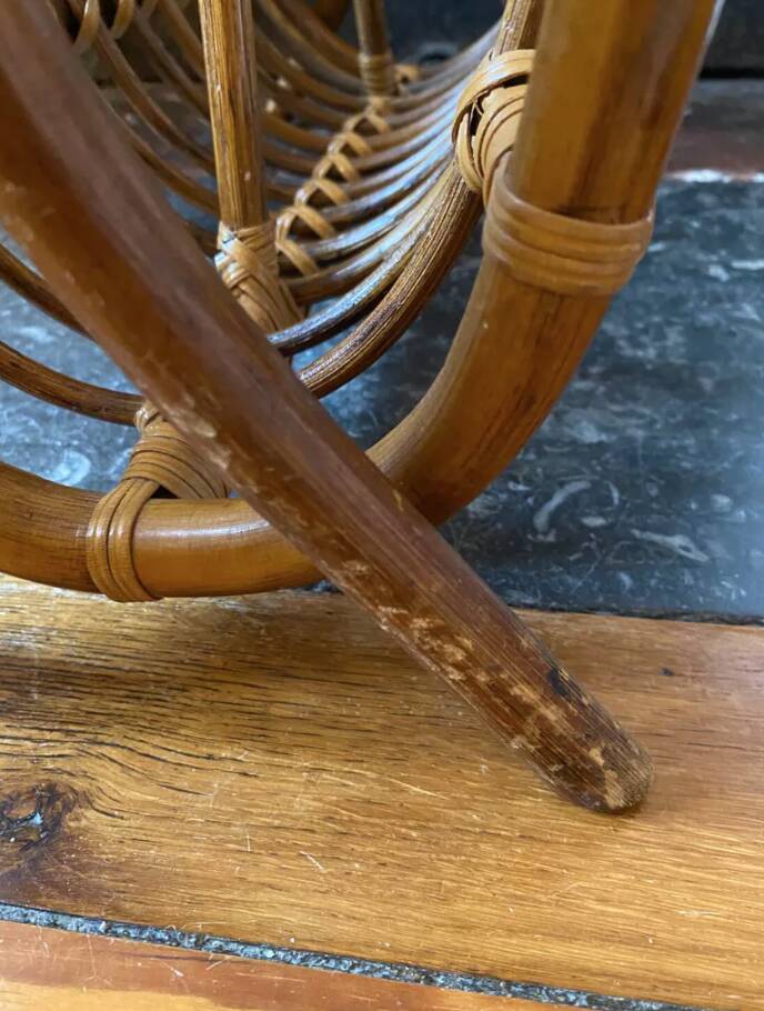 Bamboo magazine rack, 1960s