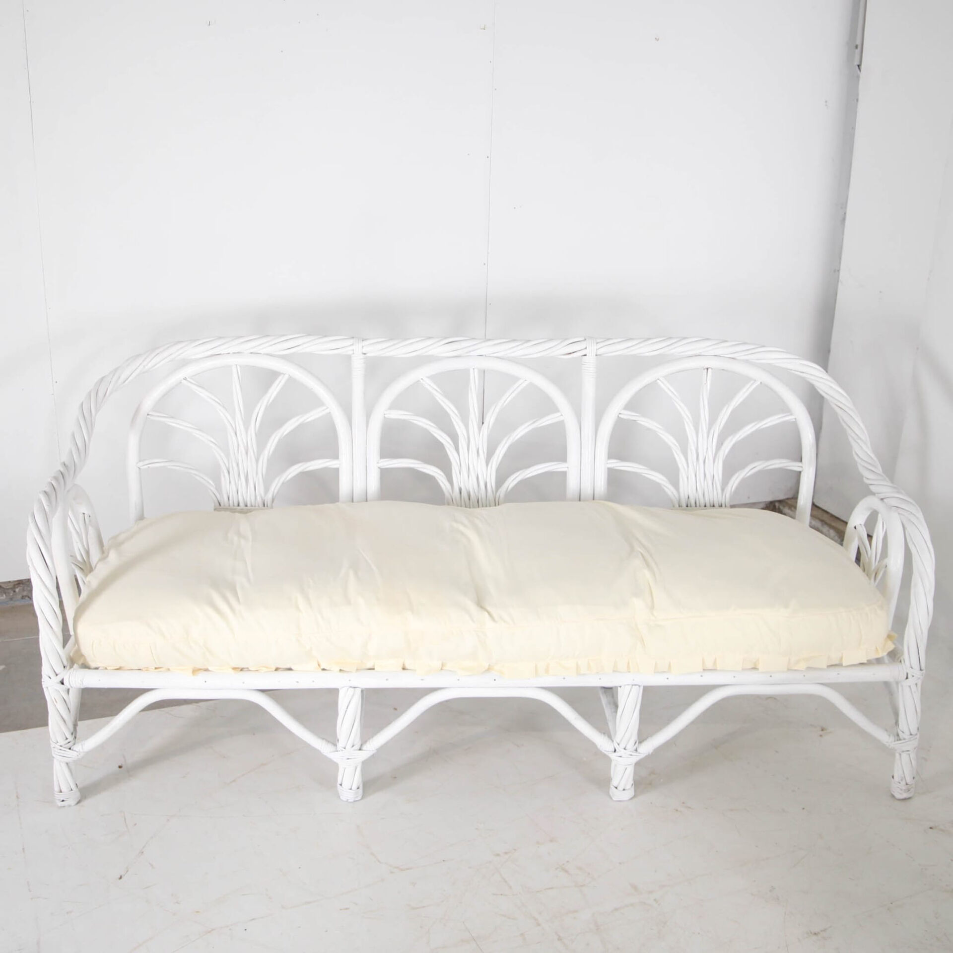 Bleached rattan living room