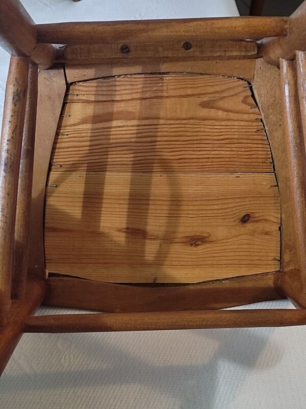 Wooden chair bistro restyled seat black