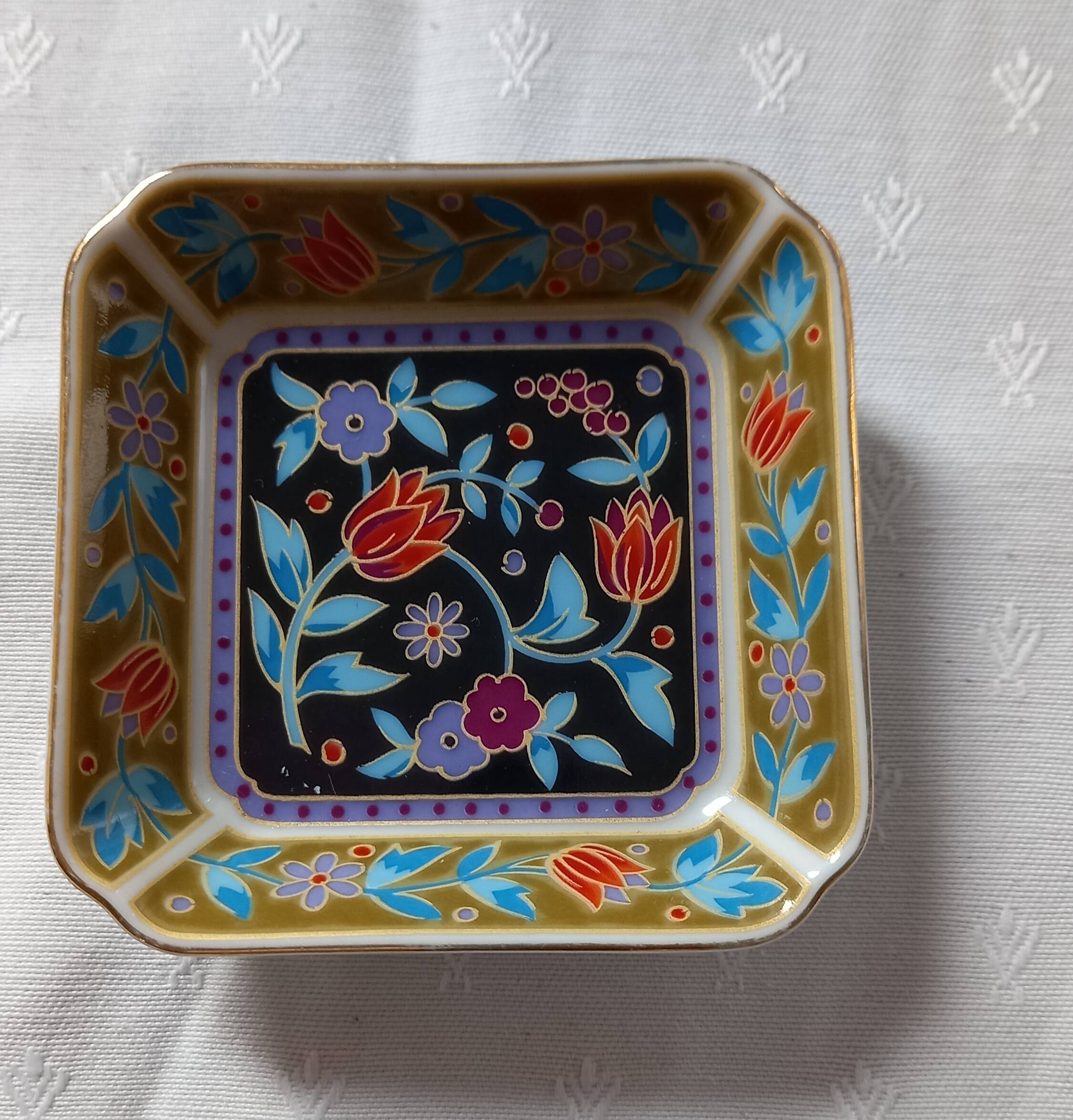 Small square ceramic bowl