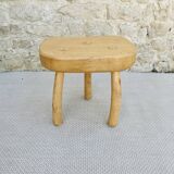 Solid wood tripod stool, 70s