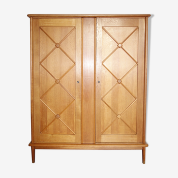 Manufrance oak wardrobe 50s