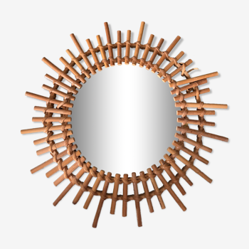 Rattan mirror