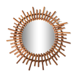 Rattan mirror