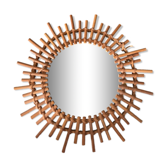 Rattan mirror
