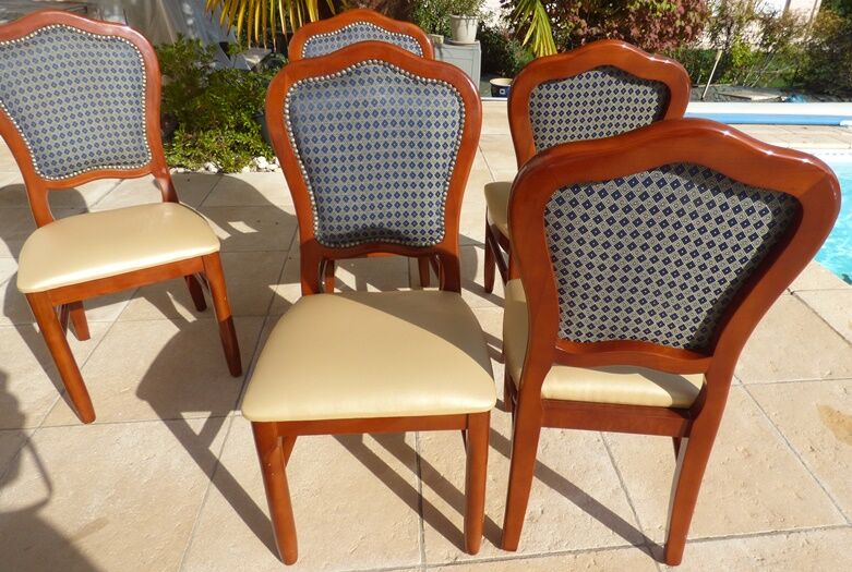 9 merisier solid wood style high chairs variegated