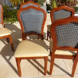 9 merisier solid wood style high chairs variegated