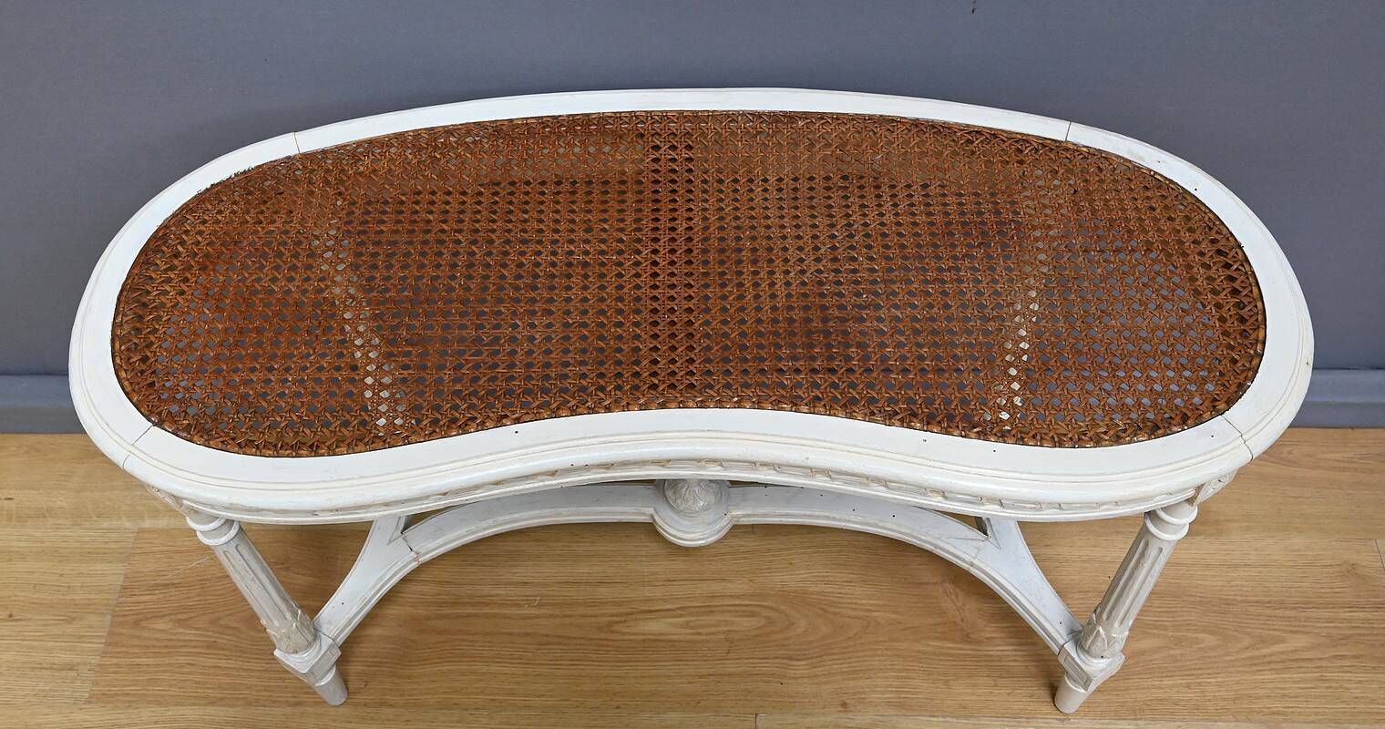 Painted wooden piano bench, Louis XVI style – Late 19th century