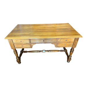 bureau plat en noyer