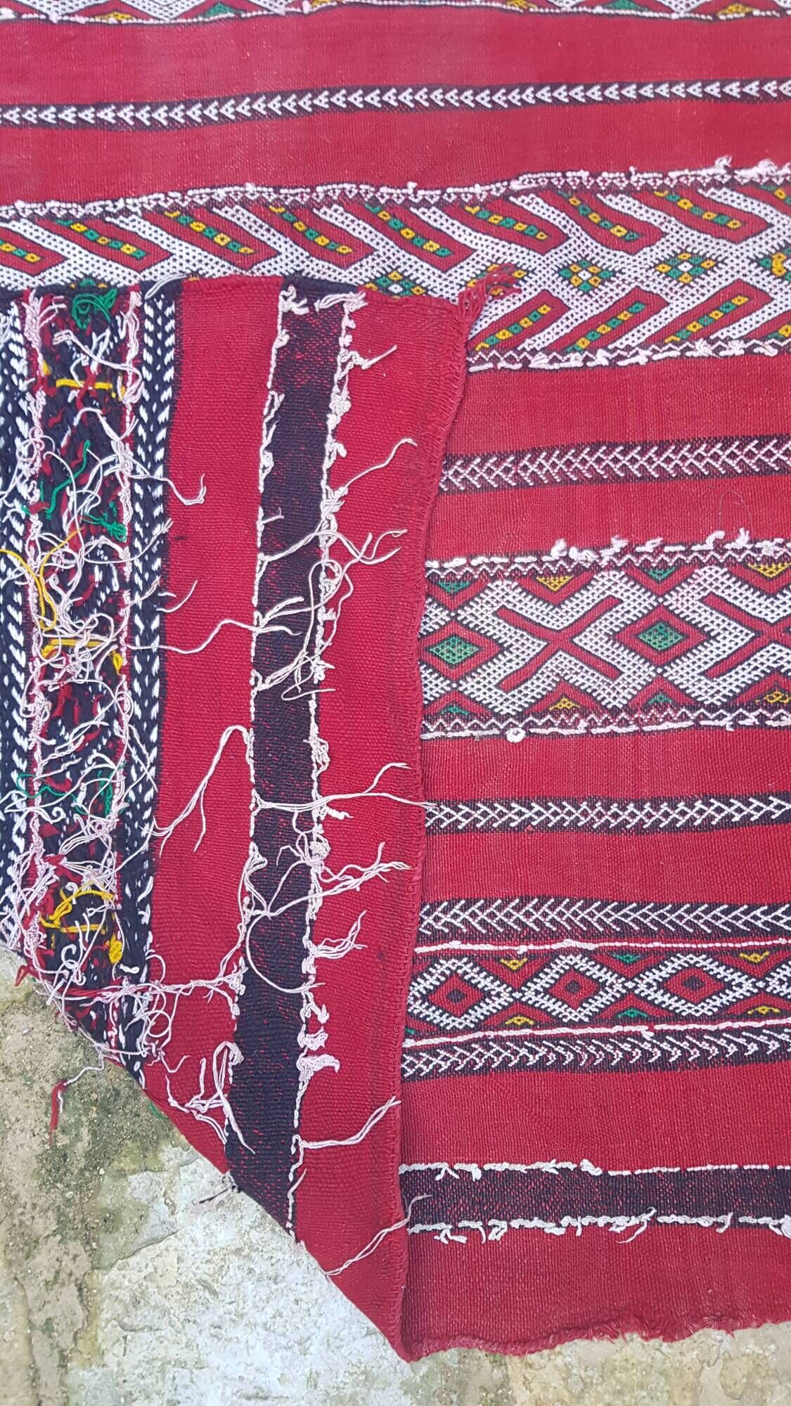 100% Handmade Berber Kilim Rug in Wool 151x231cm