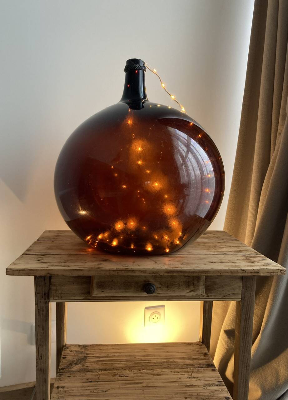 Amber demijohn 50l late 19th century