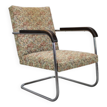 Fauteuil B36P Type Bauhaus en Acier Tubulaire Chromé, Tchécoslovaquie