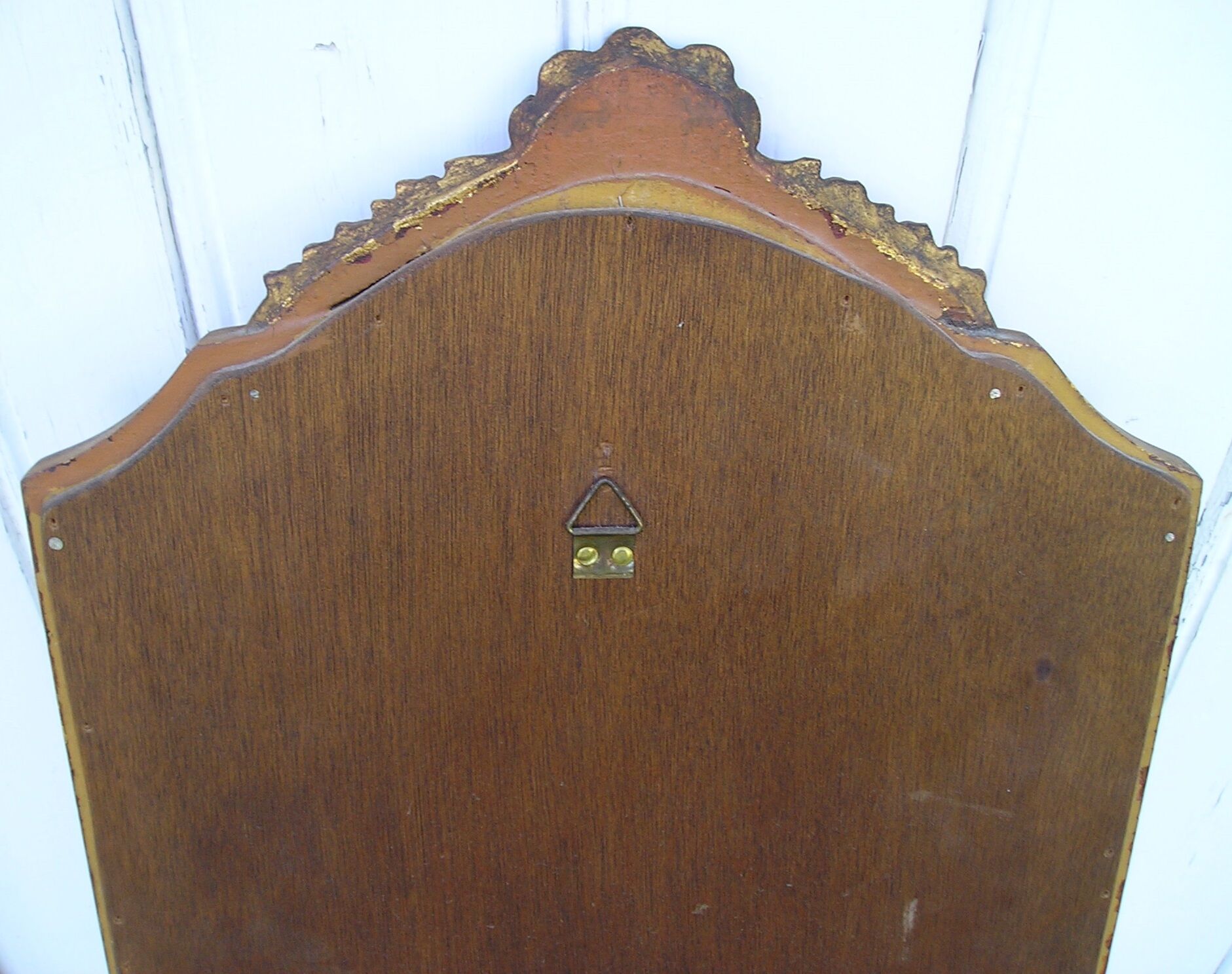 70s foot mirror in gilded wood 110 x 27 cms