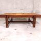 Vintage coffee table in wood and ceramics of Vallauris 60s 70s