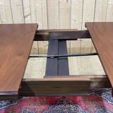 Table Victorienne à manivelle en acajou du XIXème avec 1 allonge