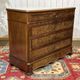 Napoleon III commode in mahogany, oak and with a fine white marble top, late 19th century.