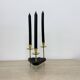 Mid century candle holder brass and lucite , 1970s