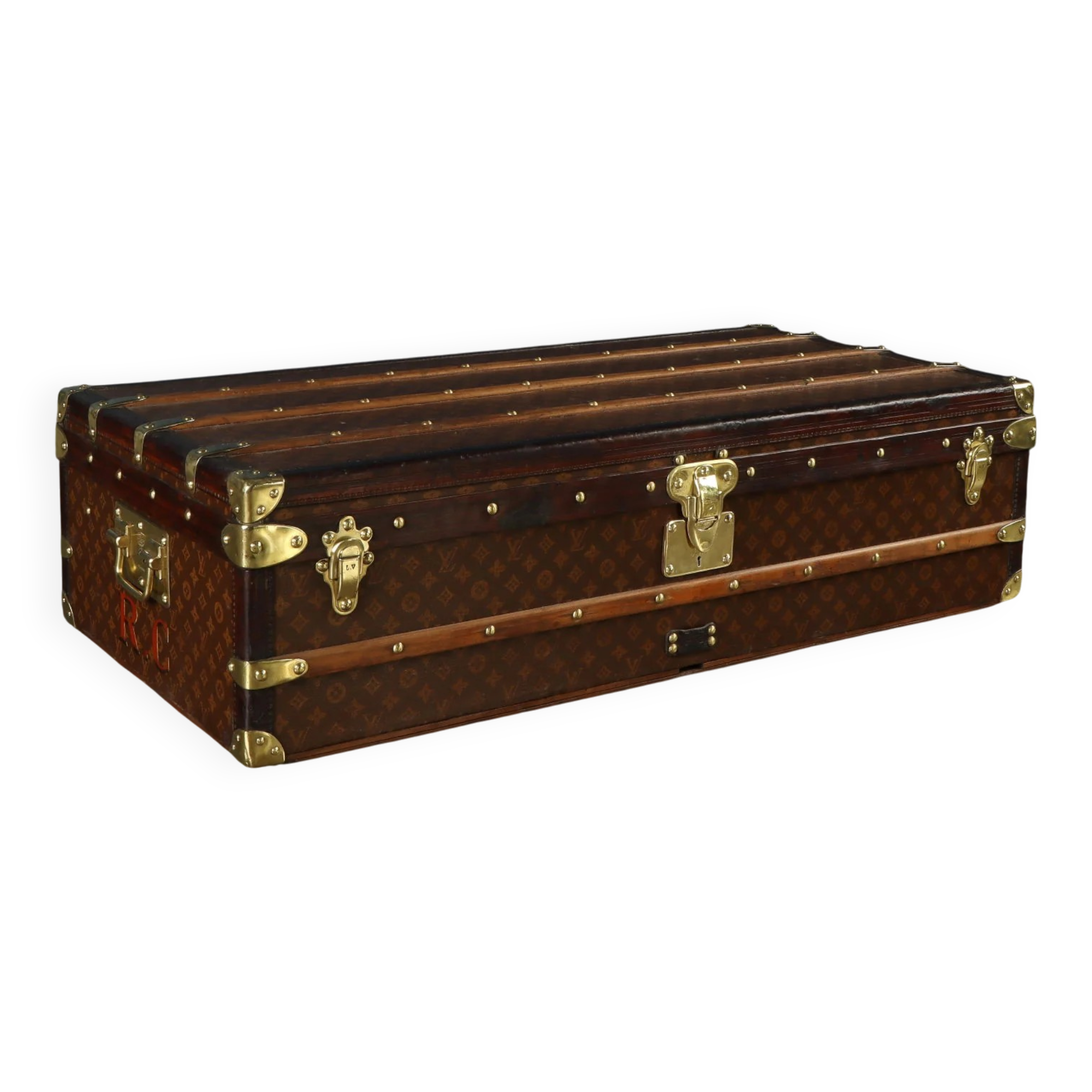 Louis Vuitton antique wardrobe in jacquard canvas 1910