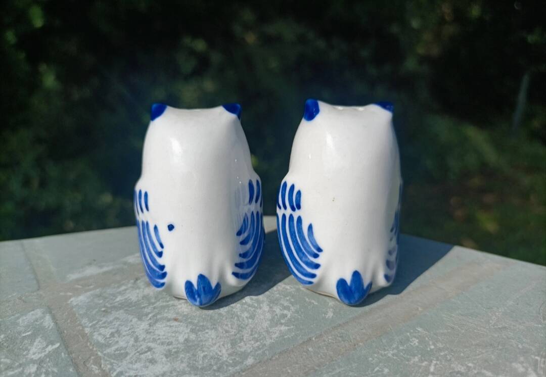 Ceramic Salt and Pepper Shaker Owls