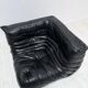1990s vintage Togo set in black leather by Michel Ducaroy for Ligne Roset