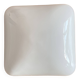 Square wall and ceiling light in white opaline glass, 1960-1970