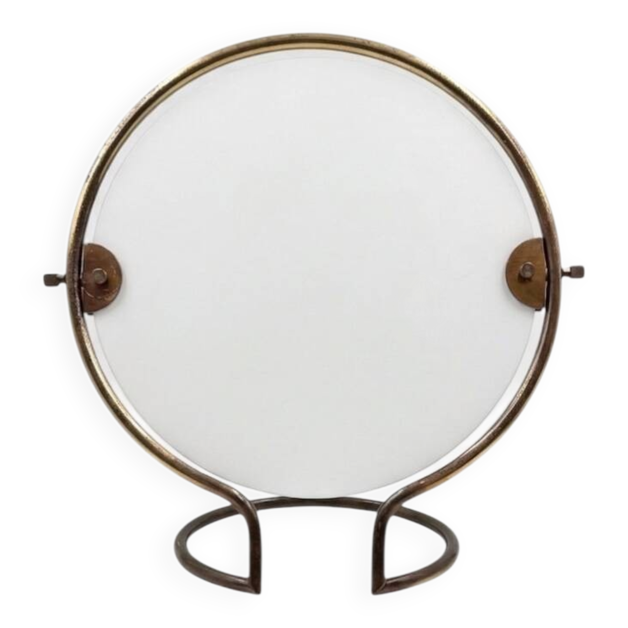 Mid-century brass table mirror / vanity, Italy 1960s