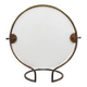 Mid-century brass table mirror / vanity, Italy 1960s
