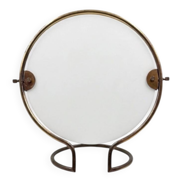 Mid-century brass table mirror / vanity, Italy 1960s
