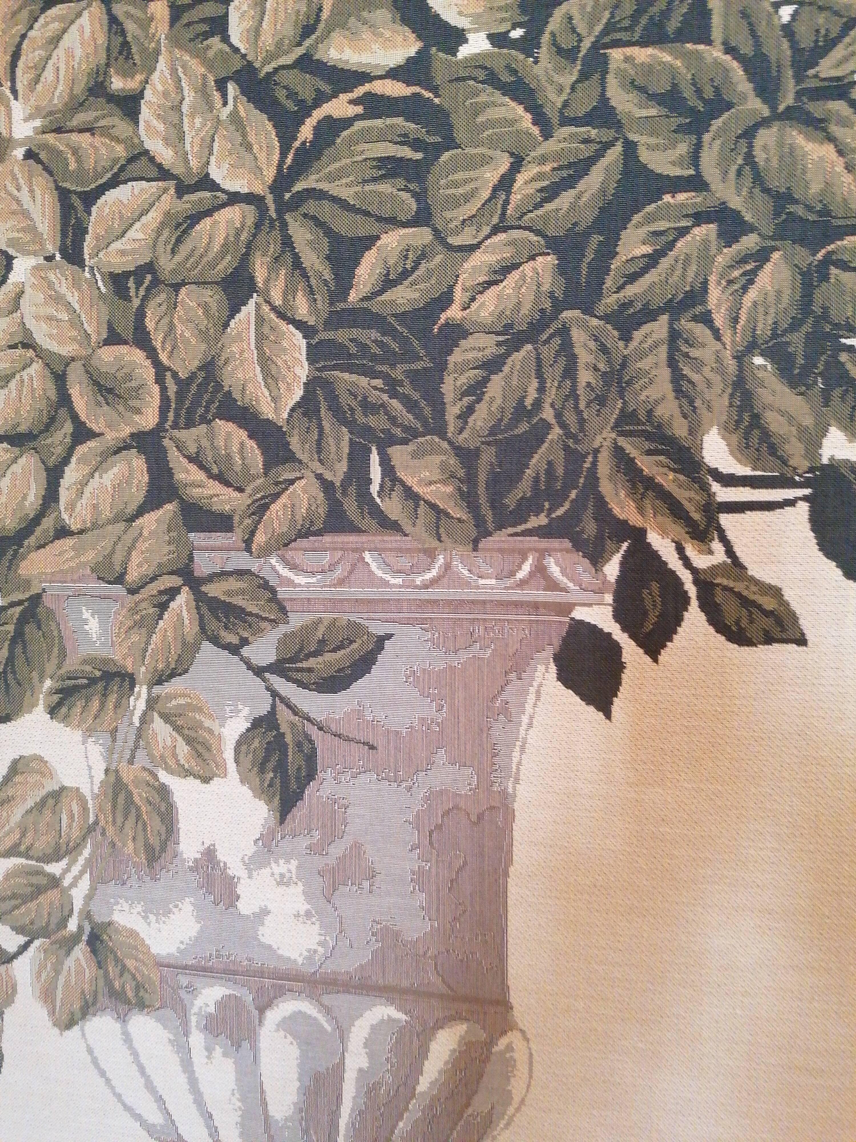 Tapestry of foliage in a Medici vase