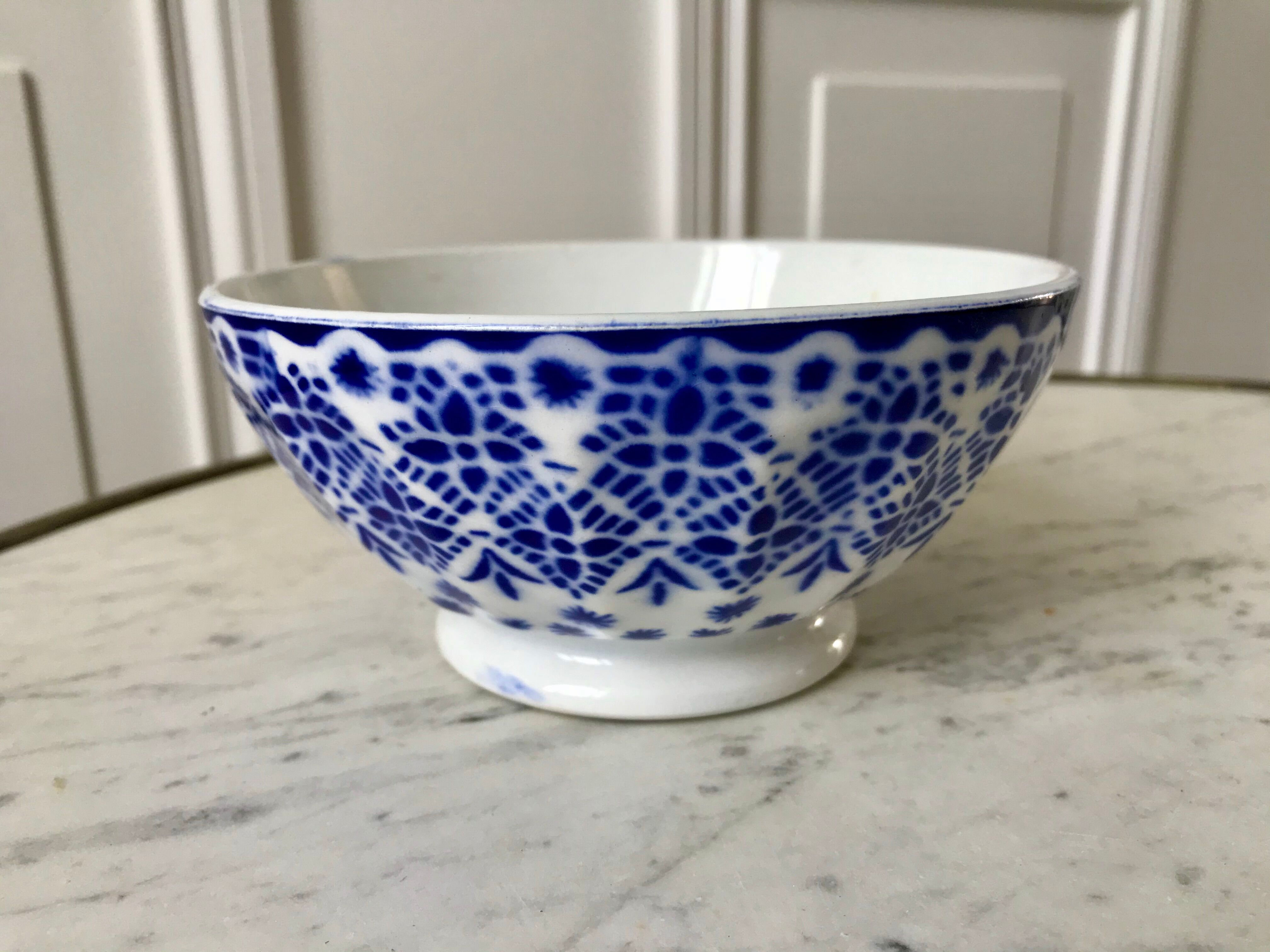 Bols en Terre de Fer bleu et vert fin XIXème