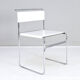 Set of Four Modern Italian White Leather Libellula Chairs by Giovanni Carini 70s