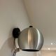 round brushed metal wall light 1970