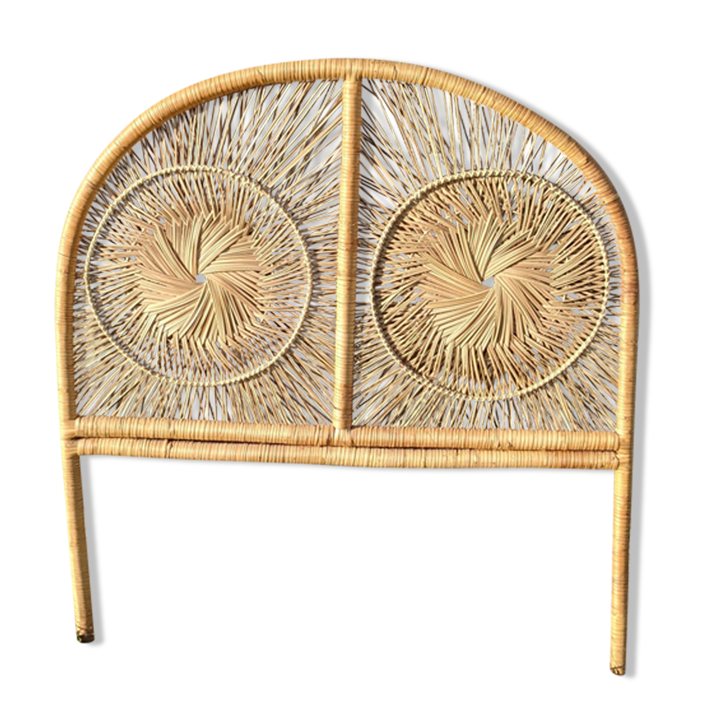 Rattan sun headboard one person