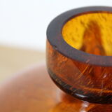 Biot's orange glass vase with orange coves