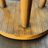 Wooden mountain shepherd tripod stool.
