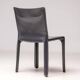 Elephant grey leather Cab Dining dining chair by Mario Bellini for Cassina