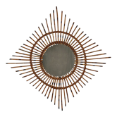 Rattan mirror 60