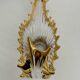 Old Bayel golden crystal vase or fruit bowl