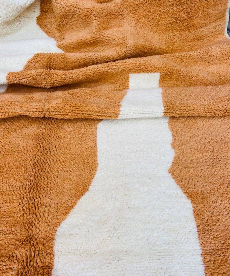 Handmade pure wool rug, size 100 x 200 cm.