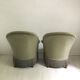 Paire de fauteuils crapaud vert