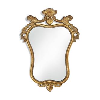 Miroir baroque belge du XXe siècle en bois doré