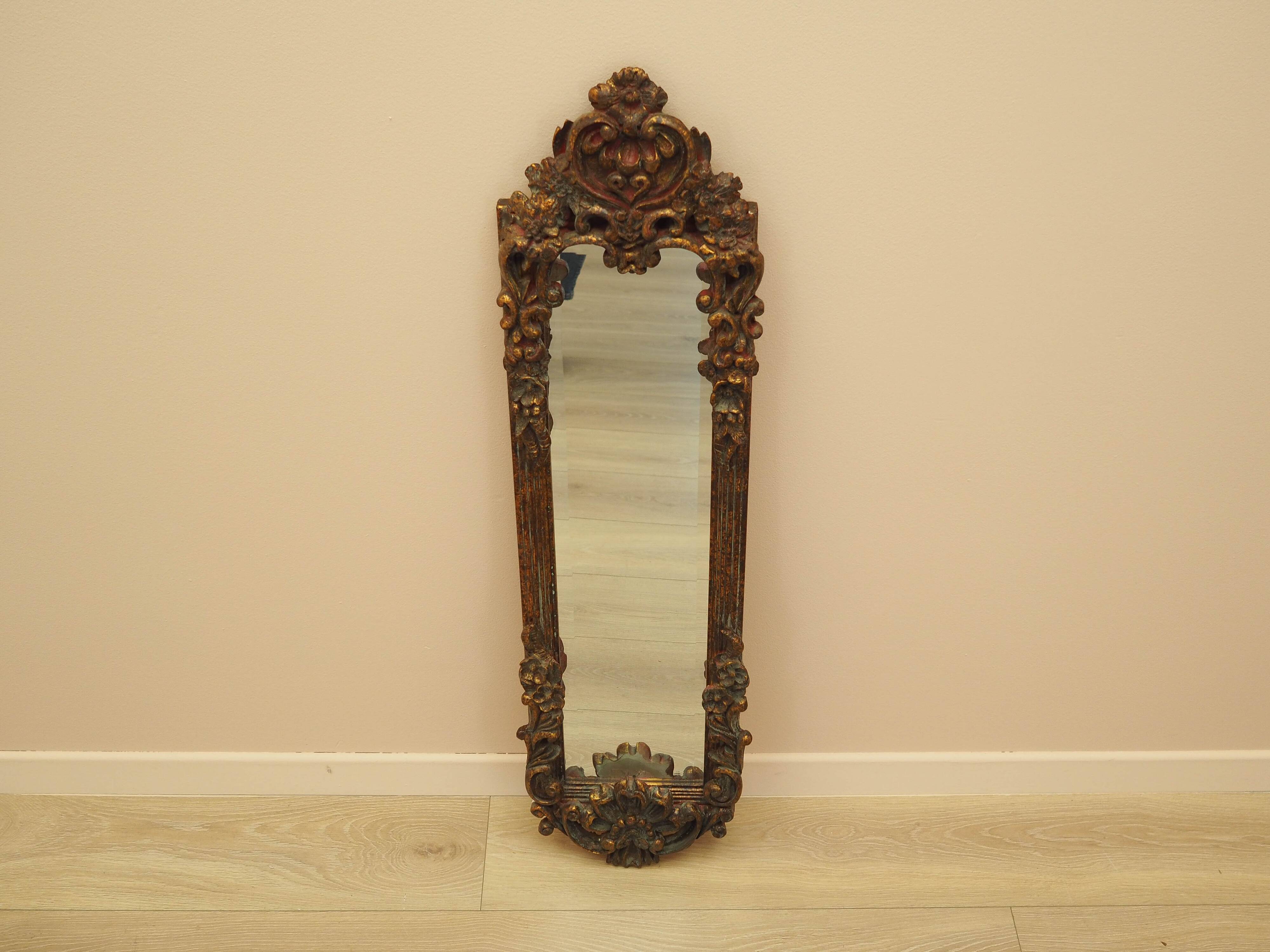 Mirror in a wooden frame, Italian design, 1960s, production: Italy