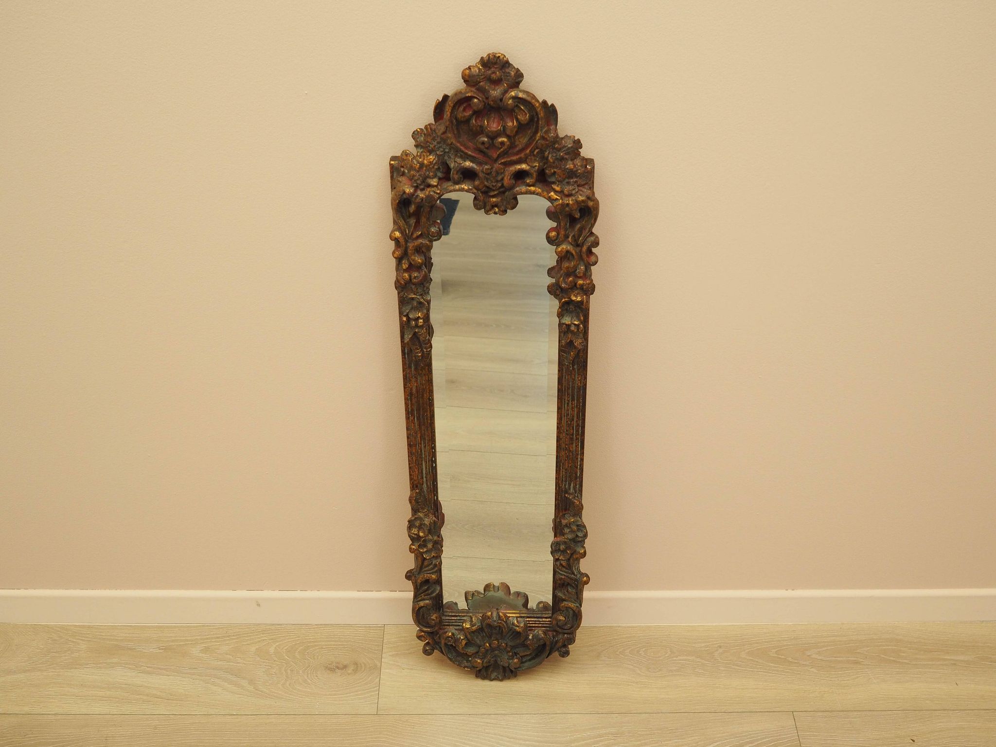 Mirror in a wooden frame, Italian design, 1960s, production: Italy