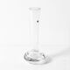 Small Vintage Clear Single Flower Glass Vase / Pukeberg / Sweden / 1960s