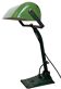 Lampe de banque vintage en émail vert, années 1950