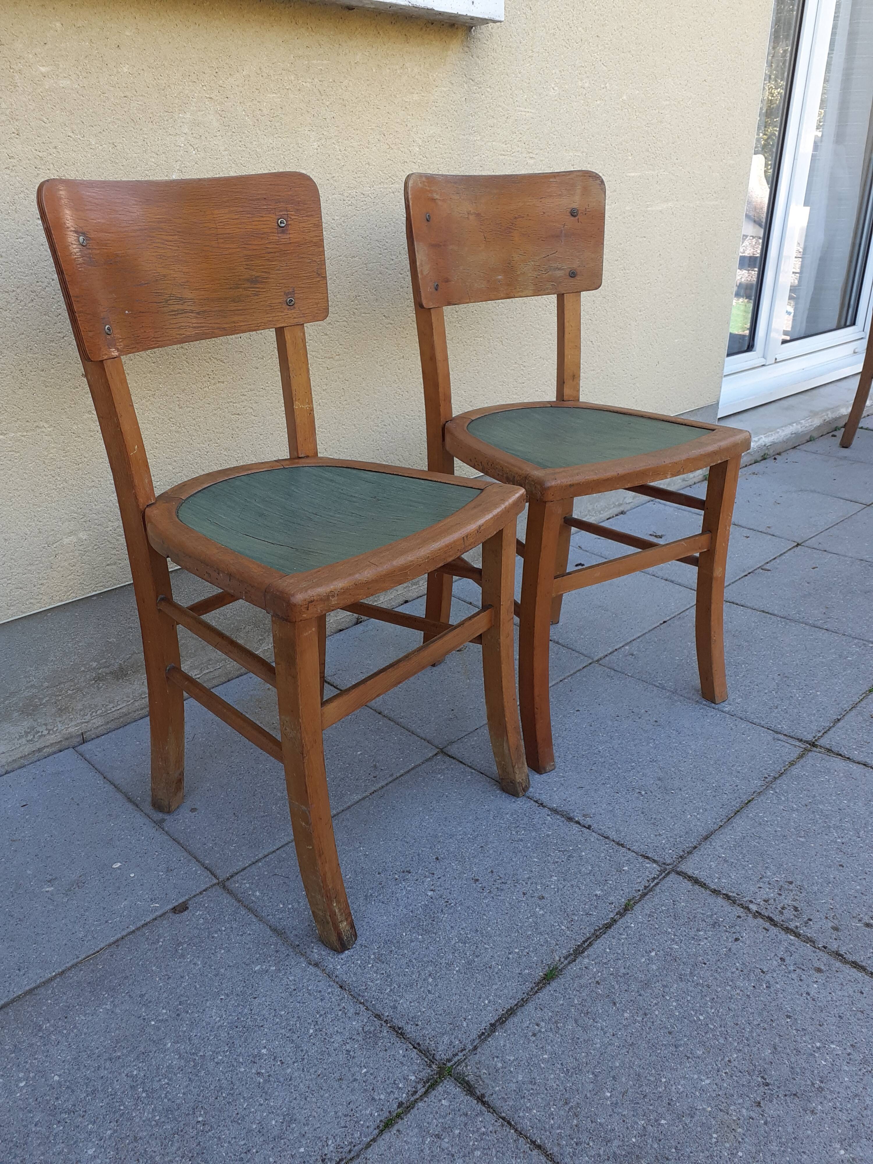 Two baumann bistro chairs