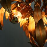 Hollywood regency Hans Kogl palm tree table lamp metal gold gilt 1970