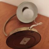 Vintage Scandinavian Art Deco desk lamp from the 40s, golden brass, retro, moon shape, swan neck