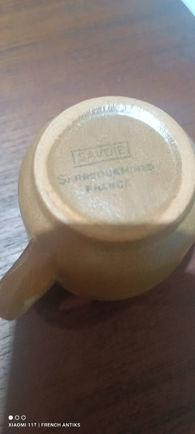 Sarguemines stoneware coffee service, Savoie brand.